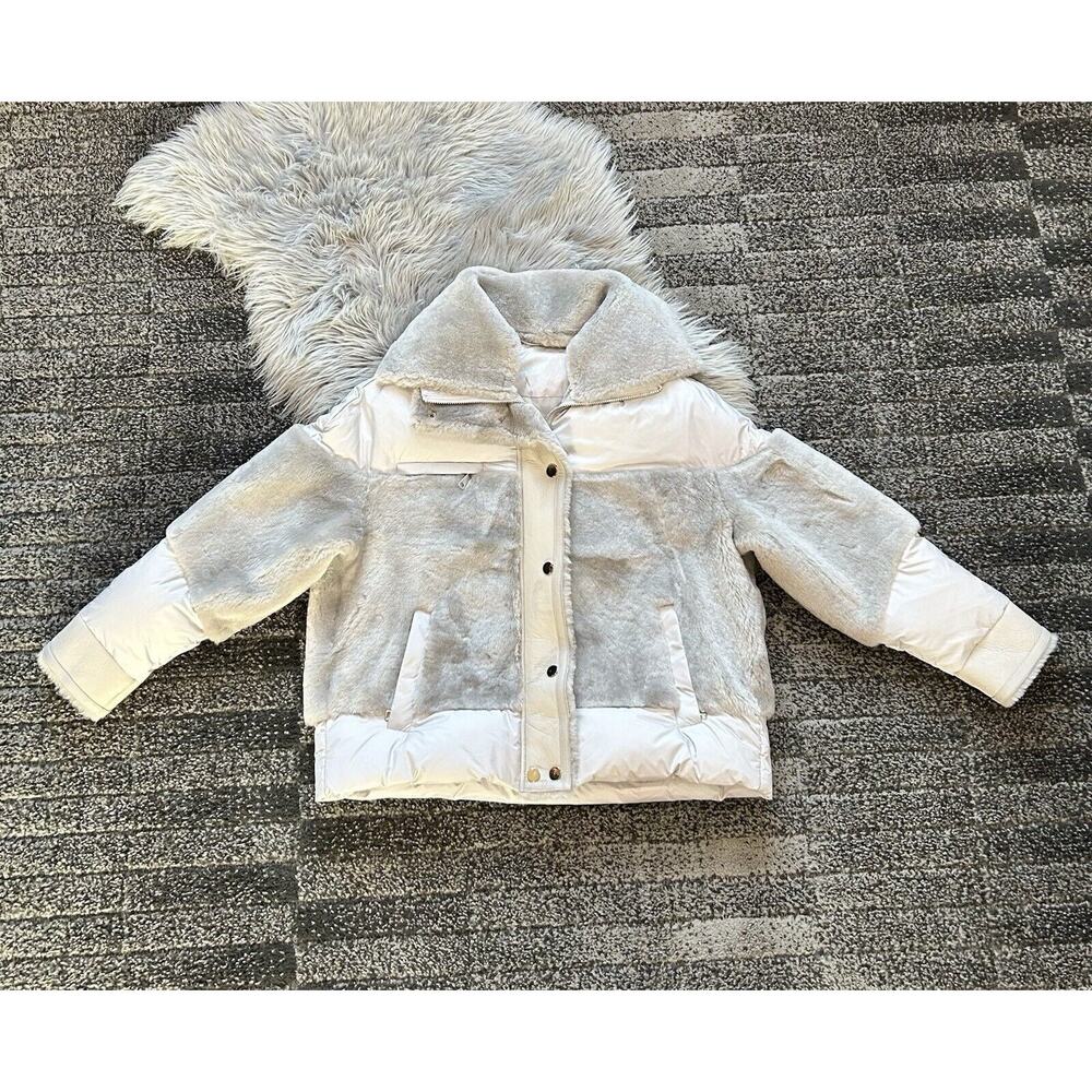 Women's Sheepskin And Goose Down‎ Filled Jacket Size Small